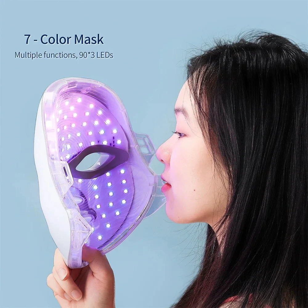 Masque Facial LED À Batterie Rechargeable