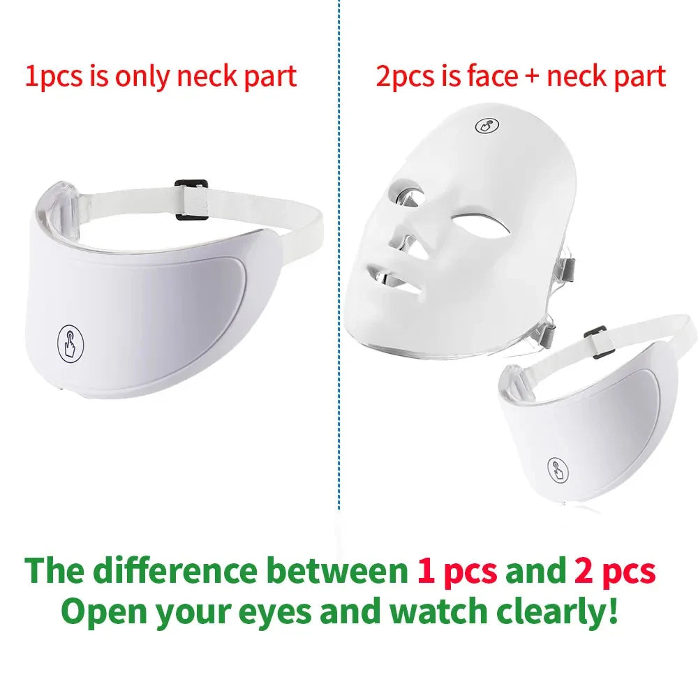Masque Facial LED À Batterie Rechargeable