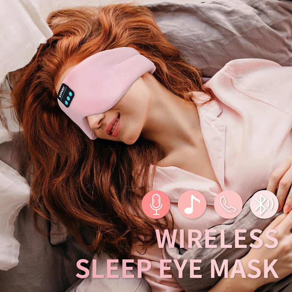 Casque De Couchage Masque Pour Les Yeux Bluetooth Pour Femmes Et Hommes, Masques Occultants De Musique Sans Fil Pour Dormeurs Latéraux, Cadeau De Voyage Pour L'Insomnie