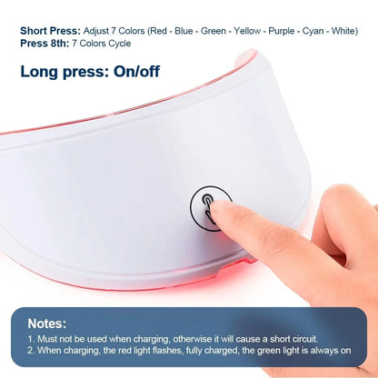 Masque Facial LED À Batterie Rechargeable