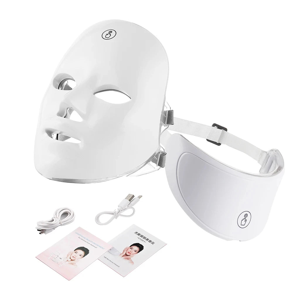 Masque Facial LED À Batterie Rechargeable
