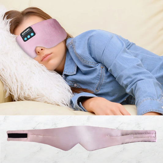 Casque De Couchage Masque Pour Les Yeux Bluetooth Pour Femmes Et Hommes, Masques Occultants De Musique Sans Fil Pour Dormeurs Latéraux, Cadeau De Voyage Pour L'Insomnie