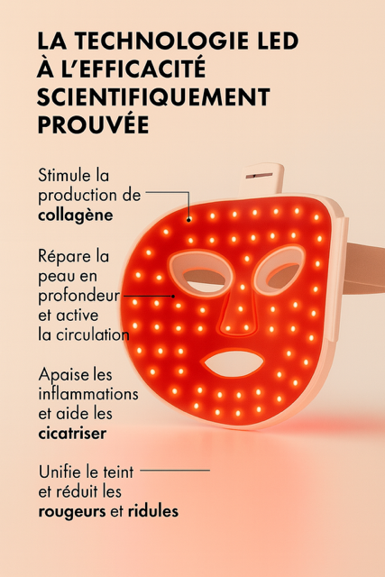 Masque LED Infrarouge Haute Concentration